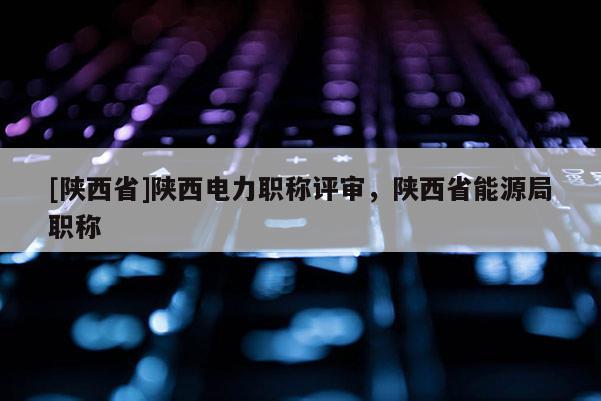 [陕西省]陕西电力职称评审，陕西省能源局职称