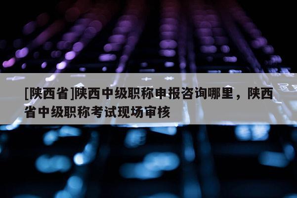 [陕西省]陕西中级职称申报咨询哪里，陕西省中级职称考试现场审核